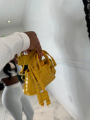 Mustard Croc Mini Bag