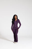 On The Go Pant Set-Purple