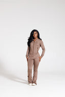 On The Go Pant Set-Mocha