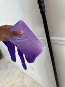 Rhinestone Fishnet- Purple