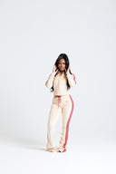 Rêve Script Velour Tracksuit-Russian Crème