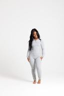RêveBabe Script Lounge Zip Set - Grey