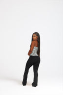 RB Halter Zebra Pant Sêt - Black