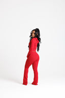 Rêve Lounge Play Zip Set- Burgundy