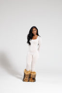 Ribbed Jumpsuit - Milk