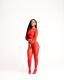 Red Liquid Body Jumpsûit