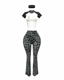 RB Leopard Pant Sêt - Black/White (Preorder)