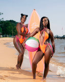 Rêve Script Monokini - Orange/Pink