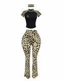 RB Leopard Pant Sêt - Black/Leo(Preorder)