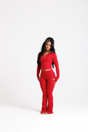 Rêve Lounge Play Zip Set- Burgundy