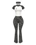 RB Leopard Pant Sêt - Black/White (PREORDER)