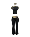 RB Leopard Pant Sêt - Black (PREORDER)