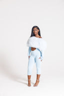 Rich Fur Capri Jumpsûit-Blu