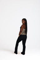 RB Halter Leopard Pant Sêt - Black