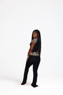 RB Leopard Pant Sêt - Black