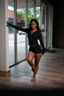 Rêve Lounge Play Short Set -Black