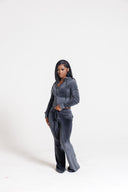 Velour Sculpt Pant Sêt- Grey