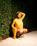 Draped Mini Drêss - Golden Muse
