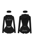 RB Crystal Script Short Set -Black