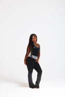 RB Halter Zebra Pant Sêt - Black