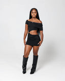 R Star Cut Out Mini Drêss
