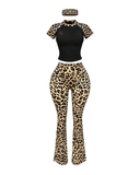 RB Leopard Pant Sêt - Black/Leo (PREORDER)