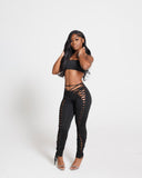 Rêve Lace Up Pant Sêt-Black