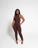 SKYN Halter Jumpsûit-Mocha