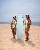 Rêve Script Monokini - Mint/Yellow