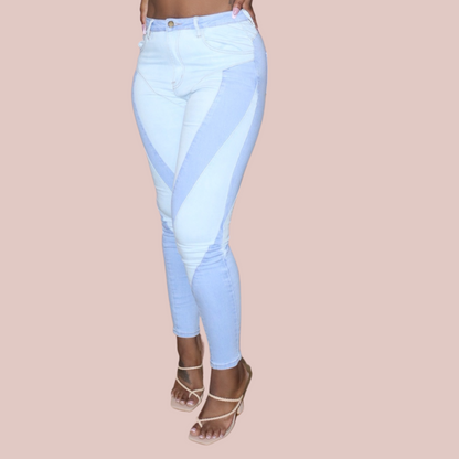 Two Tone Denim Jeans